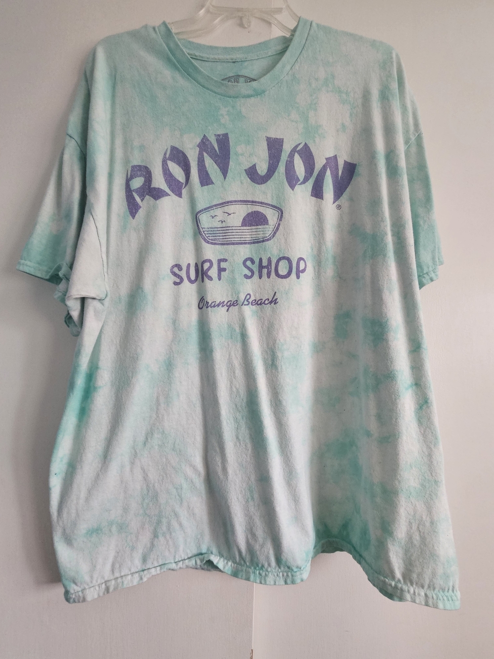 Ron Jon Surf Shop Mint Green & Lavender Tie-Dye Graphic Tee 2xl